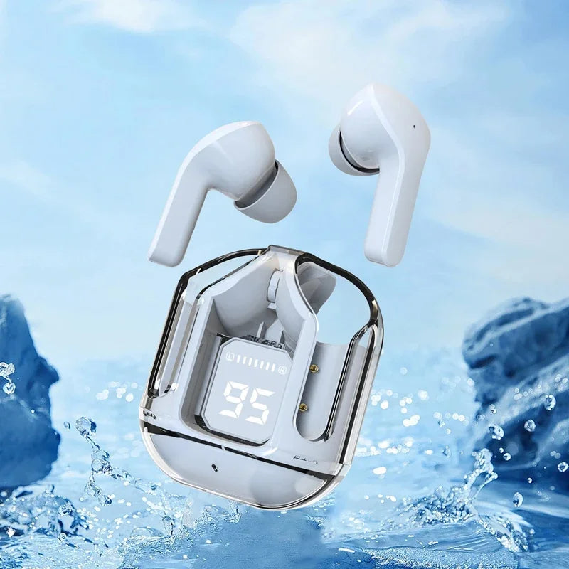 Earbuds Air 31 | Wireless Earbuds Featuring Transparent Crystal Case & Type C Charging | Bluetooth 5.3 | Latest Edition Air 31